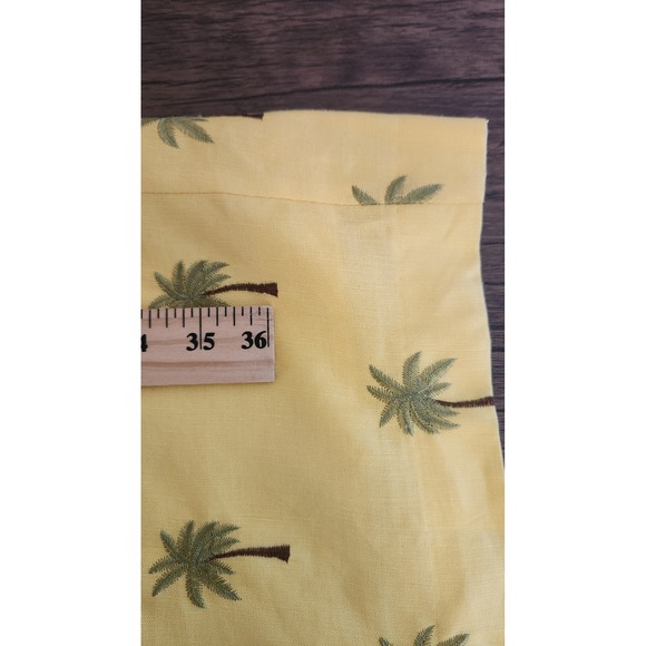 R & K Originals Vintage Yellow Palm Tree Linen Sleeveless Dress Size‎ 10 NWT - Picture 6 of 6